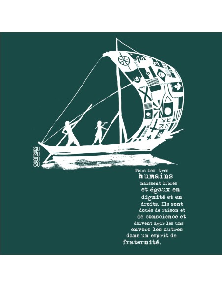Fair-trade und Bio T-Shirt MANAGUA "D'un seul souffle"