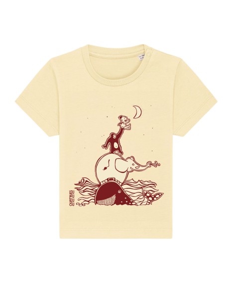 Organic and ethical baby T-shirt JOAO "Décrocher la lune"