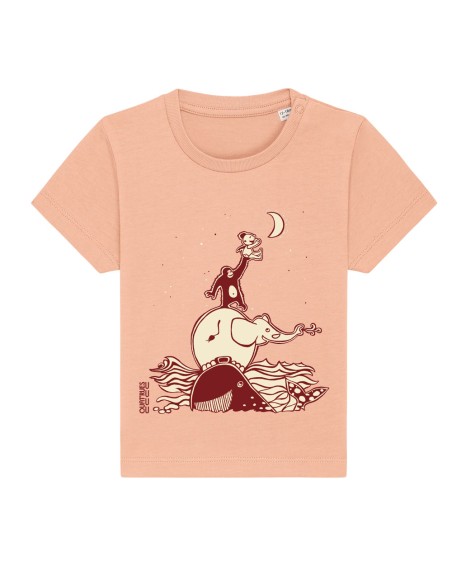 T shirt bébé bio équitable JOAO "Décrocher la lune"
