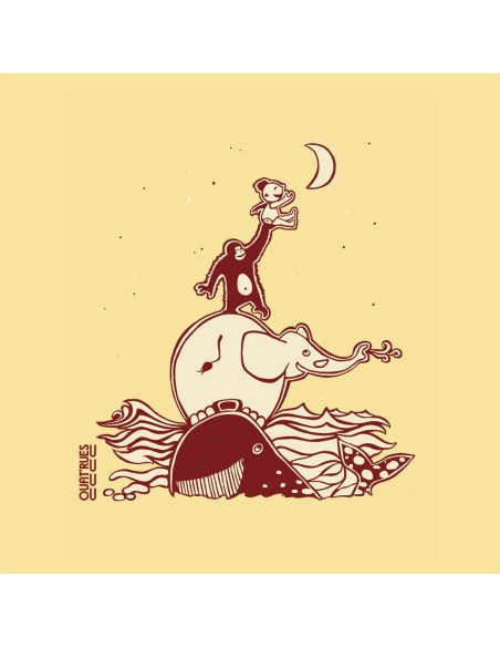 Bio und Fair Baby T Shirt JOAO "Décrocher la lune"