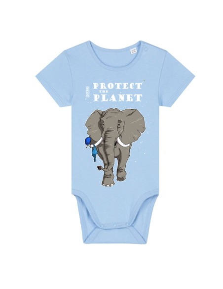 Body bébé équitable bio RIO "Protect the planet"