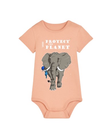 Body bébé équitable bio RIO "Protect the planet"