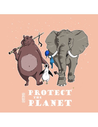 Baby-Set Body-Tshirt-Lätzchen Fairtrade und Bio "Protect the planet"