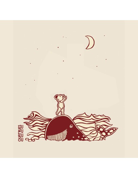Set bébé Body-Tshirt-bavoir équitable et bio "Décrocher la lune"