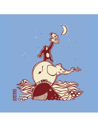Set bébé Body-Tshirt-bavoir équitable et bio "Décrocher la lune"