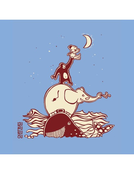 Set bébé Body-Tshirt-bavoir équitable et bio "Décrocher la lune"