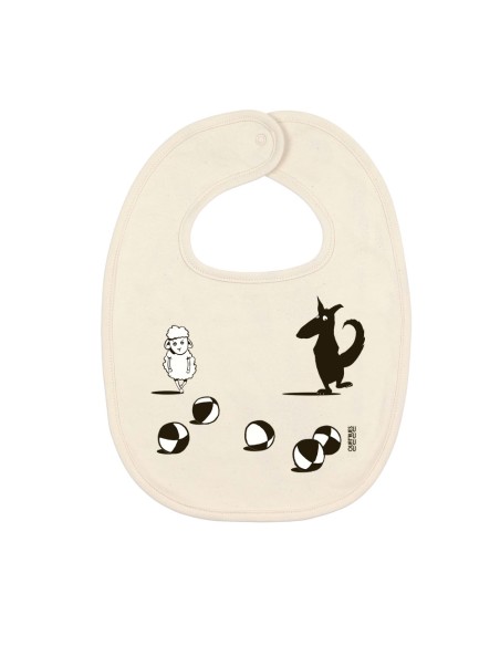 Organic and fair baby bib Quito "Jeux, tu, ils"