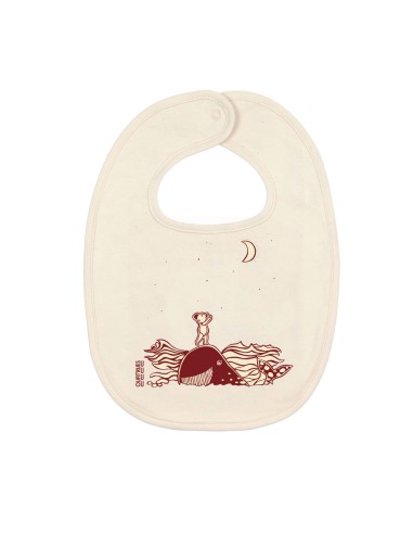 Organic and fair baby bib Quito "Décrocher la lune"