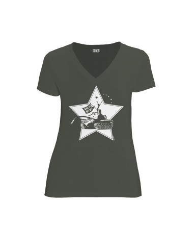 Organic and fair V-neck T-shirt AWARA "Make Love"