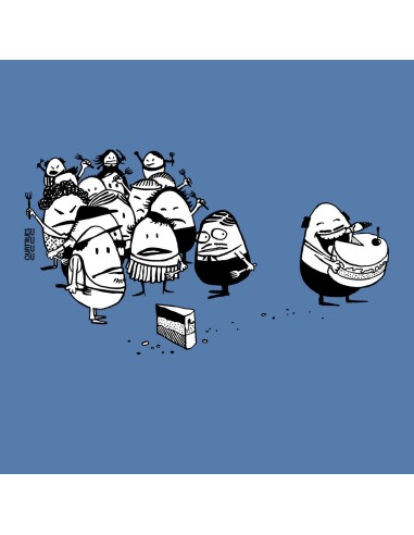 T-shirt équitable coton bio col V AWARA "La part du gâteau"