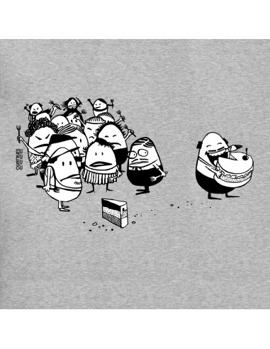 T-shirt équitable coton bio col V AWARA "La part du gâteau"