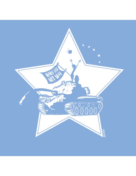 T-shirt équitable coton bio col V AWARA "Make Love"