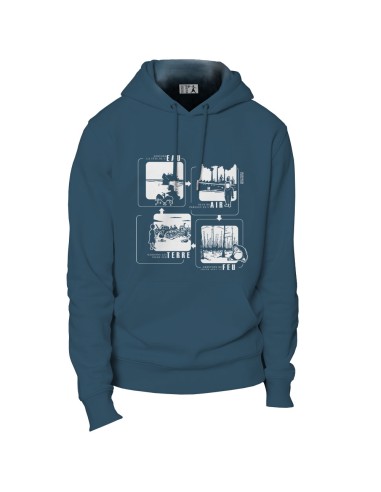 Ethical organic hoodie JAISALMER "4 éléments"