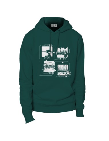 Ethisches Bio-Kapuzensweatshirt JAISALMER "4 éléments"