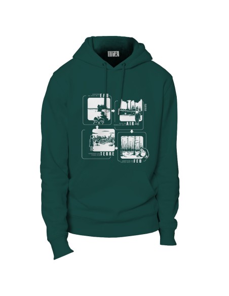 Ethical organic hoodie JAISALMER "4 éléments"