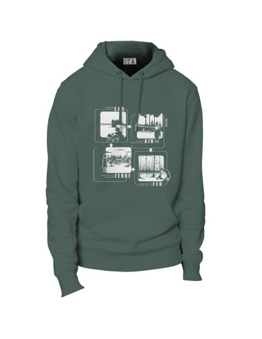 Ethisches Bio-Kapuzensweatshirt JAISALMER "4 éléments"