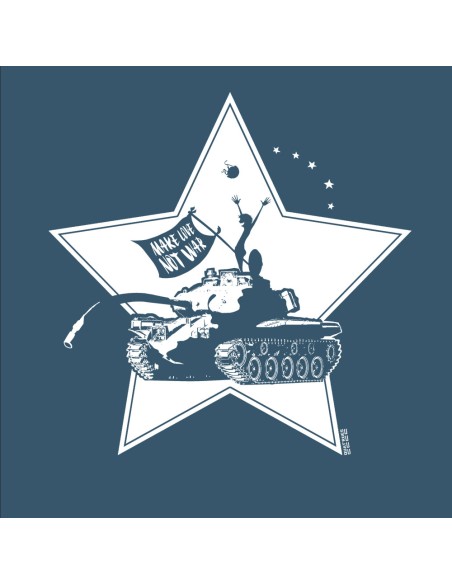 Ethical organic hoodie JAISALMER "Make Love"