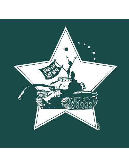 Ethical organic hoodie JAISALMER "Make Love"