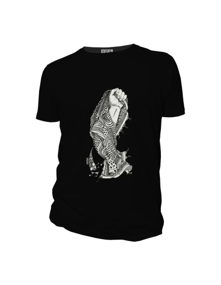 T-shirt bio équitable DOUALA "Keffieh - Gaza 1"