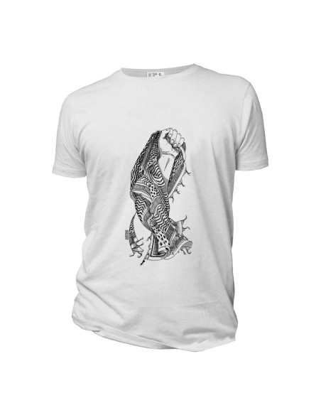 T-shirt bio équitable DOUALA "Keffieh - Gaza 1"