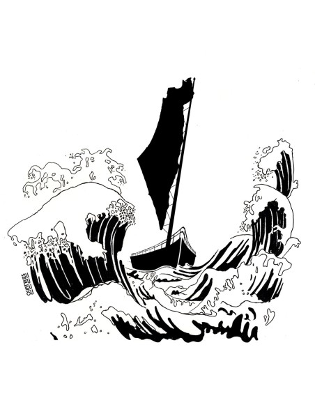 T-shirt bio équitable DOUALA "Tempête - Gaza 3"