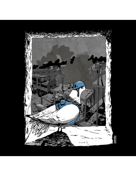 T-shirt coton bio/recyclé équitable Sevilla "Colombe - Gaza 2"