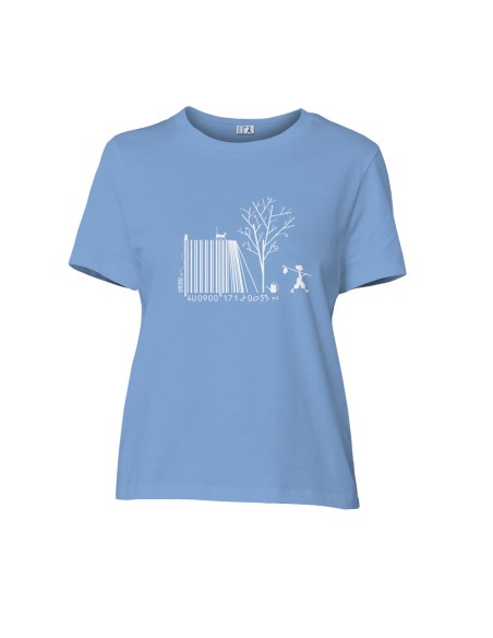Fairtrade organic/recycled cotton T-shirt SEVILLA "Code Bar(b)re"