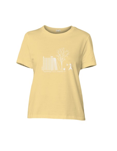 Fair-trade und Bio-/Recycling-Baumwolle T-Shirt SEVILLA "Code Bar(b)re"