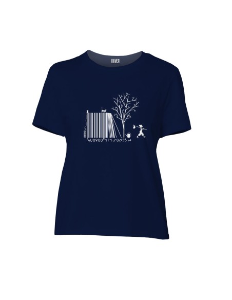 Fair-trade und Bio-/Recycling-Baumwolle T-Shirt SEVILLA "Code Bar(b)re"