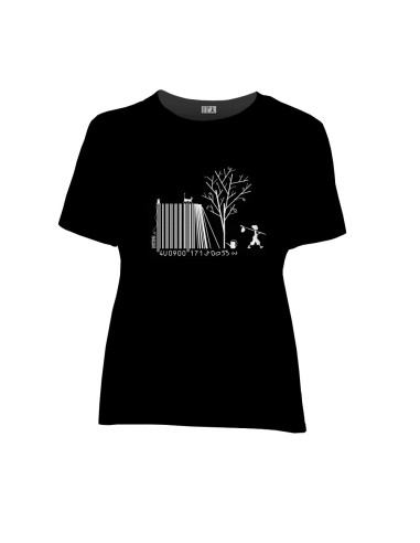 T-shirt coton bio/recyclé équitable Sevilla "Code Bar(b)re"