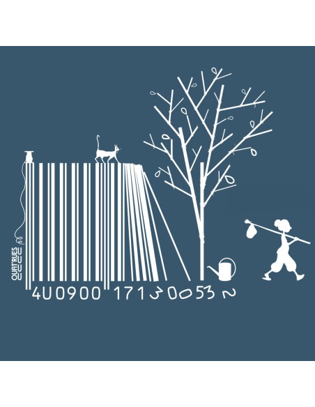 Fair-trade und Bio-/Recycling-Baumwolle T-Shirt SEVILLA "Code Bar(b)re"