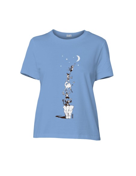 Fair-trade und Bio-/Recycling-Baumwolle T-Shirt SEVILLA "Décrocher la lune"