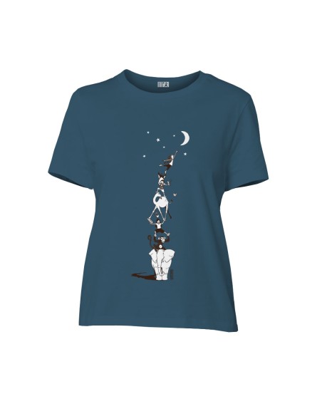 Fair-trade und Bio-/Recycling-Baumwolle T-Shirt SEVILLA "Décrocher la lune"