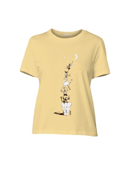 T-shirt coton bio/recyclé équitable Sevilla "Décrocher la lune"