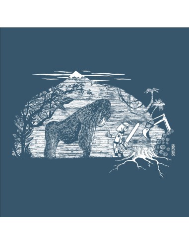 Fairtrade organic/recycled cotton T-shirt SEVILLA "Gare au gorille"