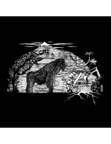 Fairtrade organic/recycled cotton T-shirt SEVILLA "Gare au gorille"