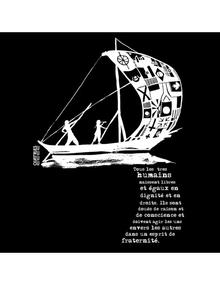 T-shirt coton bio/recyclé équitable Sevilla "D'un seul souffle"