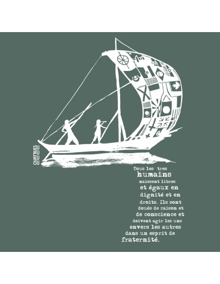 Fairtrade organic/recycled cotton T-shirt SEVILLA "D'un seul souffle"