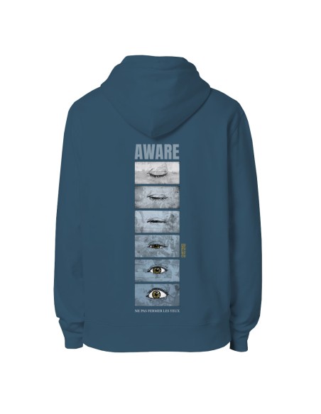 Ethical organic hoodie JAISALMER "Aware"