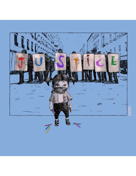 Fair-trade und Bio-/Recycling-Baumwolle T-Shirt SEVILLA "Justice"