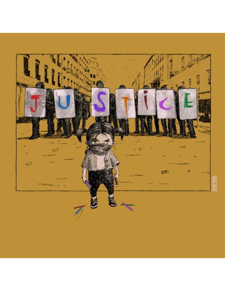 Ethical organic hoodie JAISALMER "Justice"