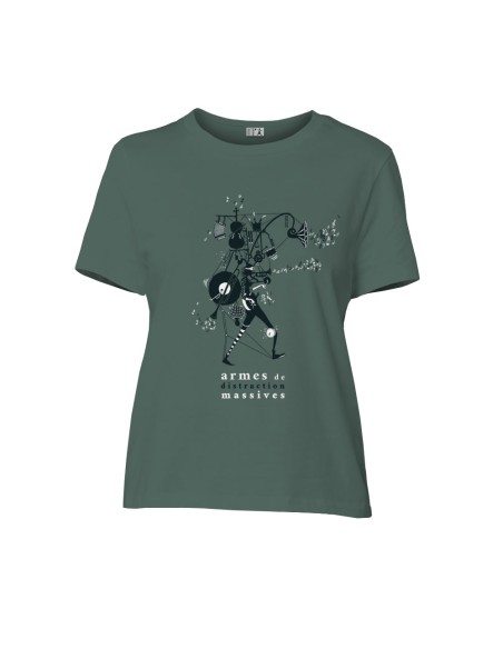 Fair-trade und Bio-/Recycling-Baumwolle T-Shirt SEVILLA "Armes de Distraction Massive"