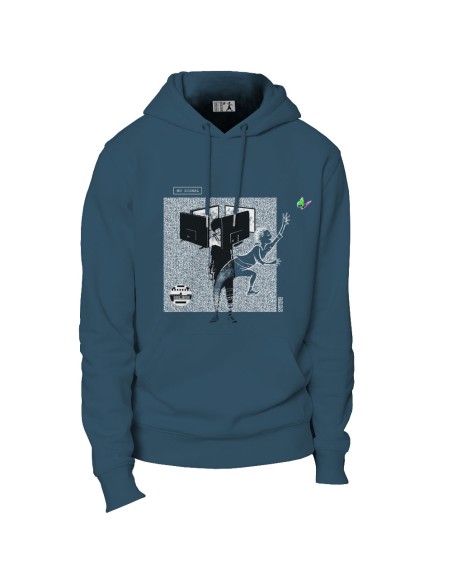 Ethisches Bio-Kapuzensweatshirt JAISALMER "No Signal"