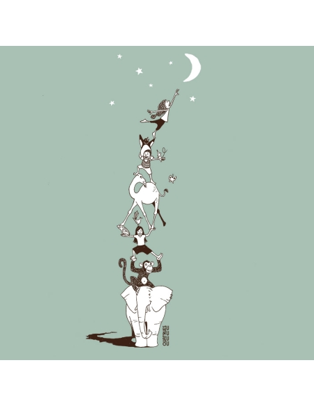 T-shirt bio équitable DOUALA (BP) "Décrocher La Lune"