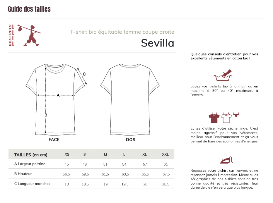 Corespondance de tailles Sevilla